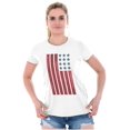 thumbnail image 4 of USA American Flag Distressed Stencil Womens Slim Fit Graphic Tee Brisco Brands M, 4 of 6