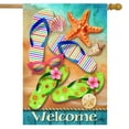 thumbnail image 2 of Briarwood Lane Surfside Flip Flops Summer House Flag, 2 of 4