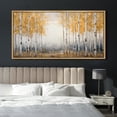 thumbnail image 3 of IDEA4WALL Extra Large Framed Canvas Print Wall Art Autumn Birch Forest Golden Foliage Artwork Nature Wilderness Antique Retro Fine Art Decorative Multicolor for Home Decoration - 60"x30", 3 of 5
