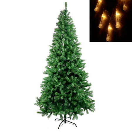Classic Pine 7 Ft Artificial Christmas Tree With Water Drop Solar String