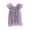 Purple, variant on Girls Flutter Sleeve Party Dress Sequin 3D Wing Mesh Ball Gown Dress