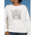 thumbnail image 2 of Cool Ethnic Octopus Sweatshirt Women -Image by Shutterstock, Female Large, 2 of 4