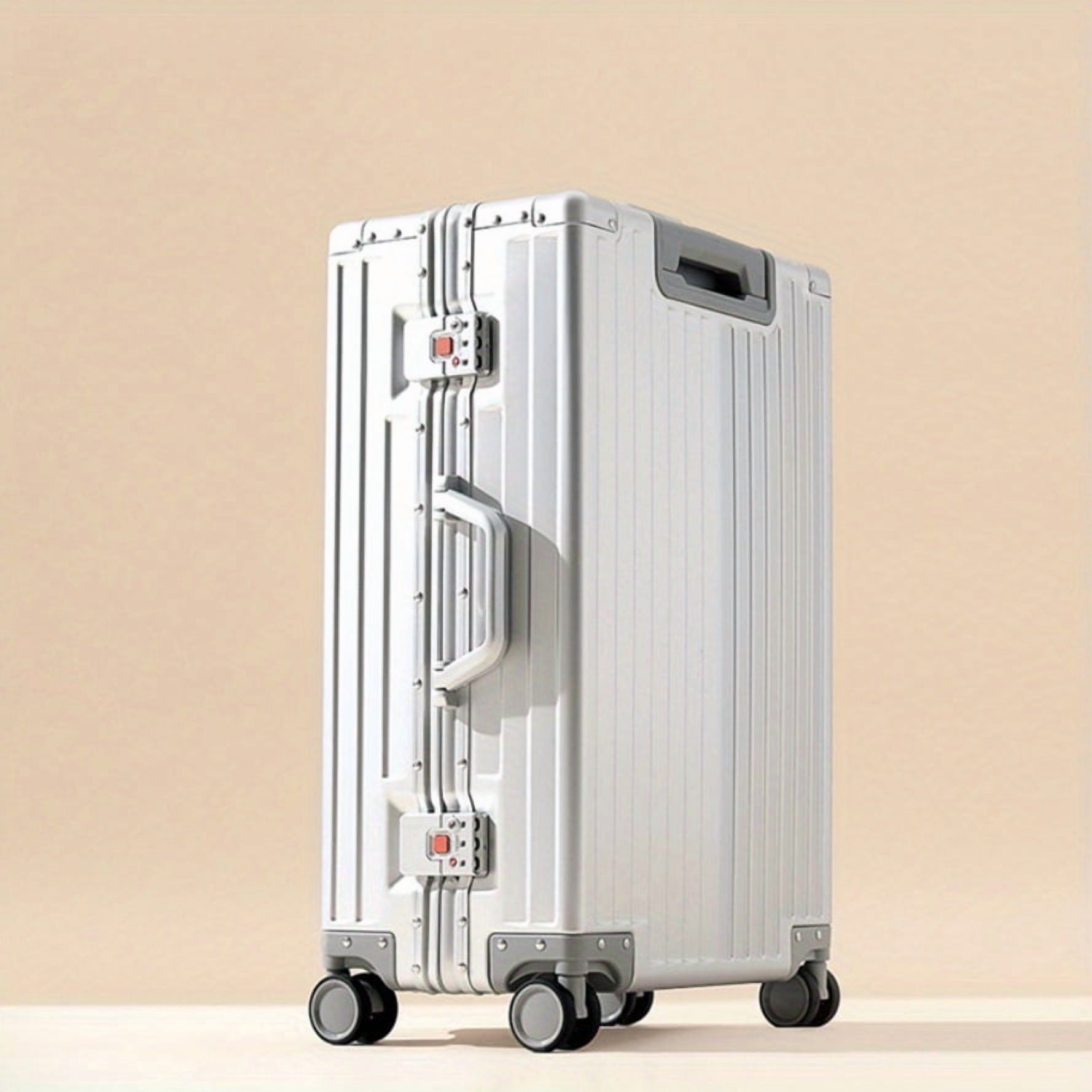 Sleek and Practical 20-inch Cabin Suitcase Made of All- Aluminum-Magnesium Alloy Material with Extendable Handle