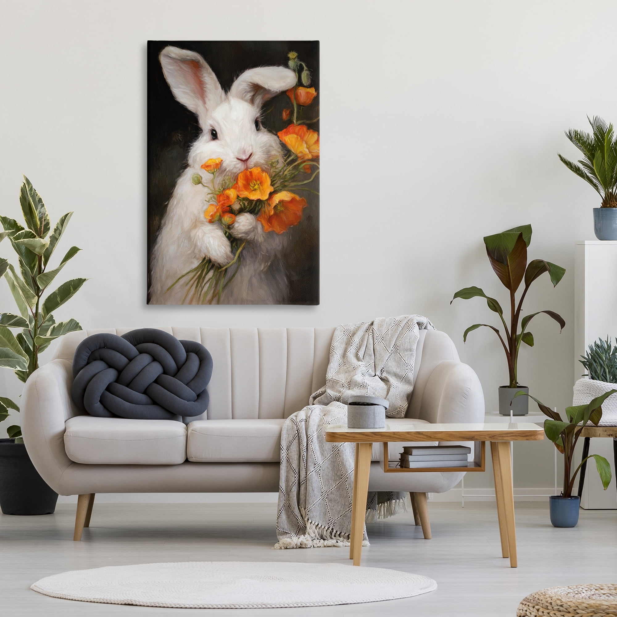 Stupell Industries Floppy Loves Her Poppies Canvas Wall Art, design by Tina LeCour