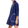 thumbnail image 3 of Half Sleeve Patchwork Women Loose V-Neck Mini Dress, 3 of 5