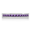 thumbnail image 3 of Amethyst Channel-Set Semi-Eternity Ring Band 14k White Gold (0.40ct), 3 of 3