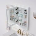 thumbnail image 2 of ANGELES HOME 24"x 32" Bathroom Medicine Cabinet with Mirrors, Recessed Wood Medicine Cabinet with 3-Tier Adjustable Glass Shelves and Soft-Close Door, 2 of 10