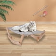 thumbnail image 1 of Gato Hamaca Mecedora Silla Columpio Cómoda Malla Transpirable Antideslizante Tumbona de Madera Maciza Cama Mecedora para Mascotas para Perros Pequeños Fernando Hamaca para gatos, 1 of 8