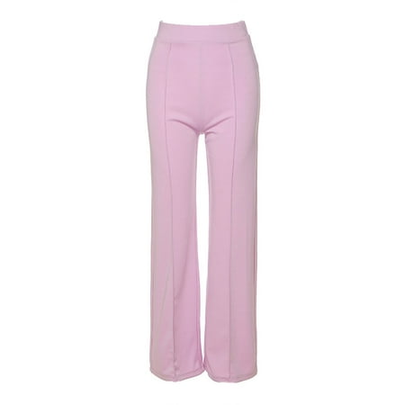 Women High Waist Solid Color Pants Ladies Female Fashion Pants for ...