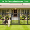 thumbnail image 2 of Jhsomdr Decorative Garden Fence with Gate 54ft (L)×40in (H) Heavy Duty Metal Fence Outdoor Wire Fence No Dig Fence Panel Animal Barrier Garden Fencing for Yard Landscape, 2 of 9