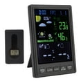 thumbnail image 1 of Fyearfly Weather Stations Wireless Indoor Outdoor, Weather Stations Wireless Indoor Outdoor Color Display Black 3 Channels Regulable Backlight Clock Thermometer for Home, 1 of 7
