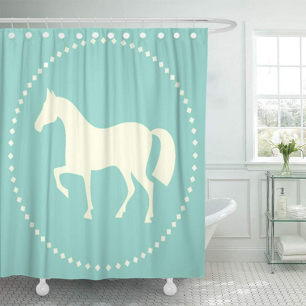 CYNLON Horses Horse Silhouette Pony Ponies Equestrian Bathroom Decor