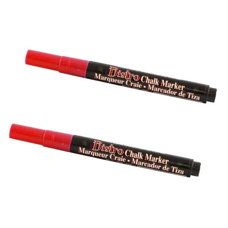 UPC: 0842497170756 | Marvy Uchida Fine Point Chalk Markers Red 2/Pack