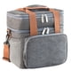 thumbnail image 1 of Bolsa de Almuerzo Cruzada, Bolso de Doble Capa con Capacidad, Bolsa de Almuerzo con Aislamiento TéRmico, PortáTil, Picnic Al Aire Libre, Gris, 1 of 5