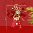 thumbnail image 5 of 2Pcs/Set Chinese Wedding Corsages Romantic Bow Decor Alloy Traditional Bride Groom Brooches Pin for Wedding Engagement A, 5 of 6