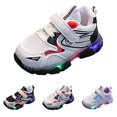 thumbnail image 5 of HZLPFO Toddler Girl Tennis Shoes Kids Led Walking Shoes Toddler Light Up Shoes Gift for Girls Boys Children Tennis Sneakers(White,Size 10), 5 of 7