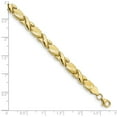 thumbnail image 3 of Leslie's Real 10kt Yellow Gold X & O Fancy Bracelet; 7.25 inch; for Adults and Teens; for Women and Men, 3 of 3