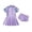 Purple, variant on LYMAYTER Kids Toddler Girls Two Piece Swimsuit with Skirt Short Sleeve Rash Guard Sets UPF 50 Beach Bathing Suit Bikini Rash Guard Bathing Suit Swimsuit Skirt & Bottom for 3-12 Years Old