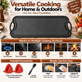 thumbnail image 7 of MoonTrek Cast Iron Reversible Grill and Griddle Pan, 20" x 10", 7 of 7