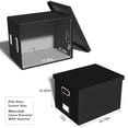 thumbnail image 3 of Caja organizadora de archivos Oterri con tapa para cartas o documentos legales, color negro, 3 of 7