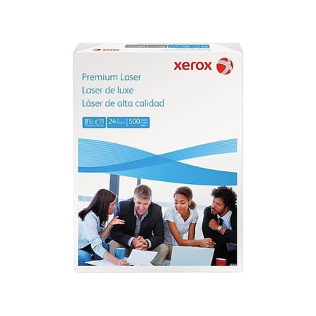 Xerox 3R13038 Premium Laser Paper, 98 Brightness, 24lb, 8-1/2 x 11, White, 500 Sheets/Ream