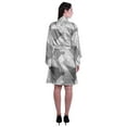 thumbnail image 4 of Moomaya Printed Womens Kimono Sleeve Robes Satin Silk Getting Ready Bridal Robe Coverup, 4 of 7