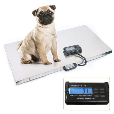 Wildnix Heavy-Duty Digital Pet Scale with Stainless Steel Platform, 660LB Capacity, Dual Measuring Range for Small and Large Pets