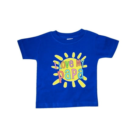 

Inktastic I Love my Papa- sun and rainbow letters Gift Baby Boy or Baby Girl T-Shirt