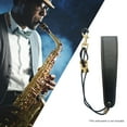thumbnail image 3 of Sangle d'Épaule Réglable en Cuir Souple Rembourrée avec Crochet en Métal Accessoires pour Instrument de Musique Alto Tenor Baritone Soprano Saxophone, 3 of 5