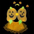 thumbnail image 1 of 4PCS Halloween Costume Set Fashion Pumpkin Bat Cosplay Party Costumes for Kids, 1 of 6