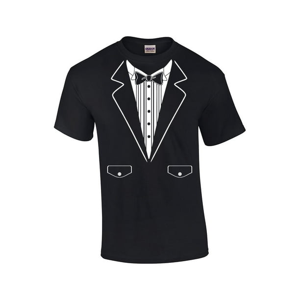 Trenz Shirt Company - Tuxedo T-Shirt Formal Tuxedo With Bowtie-Black ...
