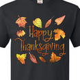 thumbnail image 4 of Inktastic Happy Thanksgiving Fall Leaves in Autumn Colors T-Shirt, 4 of 5
