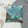 thumbnail image 2 of Nawypu Brown Blue Decorative Throw Pillow Covers Pillow Covers for Couch Living Room Bedroom Outdoor,Modern Sofa Throw Pillow Cover,Farmhouse Geometric Floral Square Pillow Case,, 2 of 5