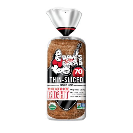 Dave's Killer Bread® White Bread Done Right Thin Sliced Organic Bread, 20.5 oz, Shelf-Stable