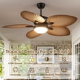 thumbnail image 2 of Ventilador de techo Wiviniya Tropical Palm Leaf de 52 pulgadas con luces, 2 of 9