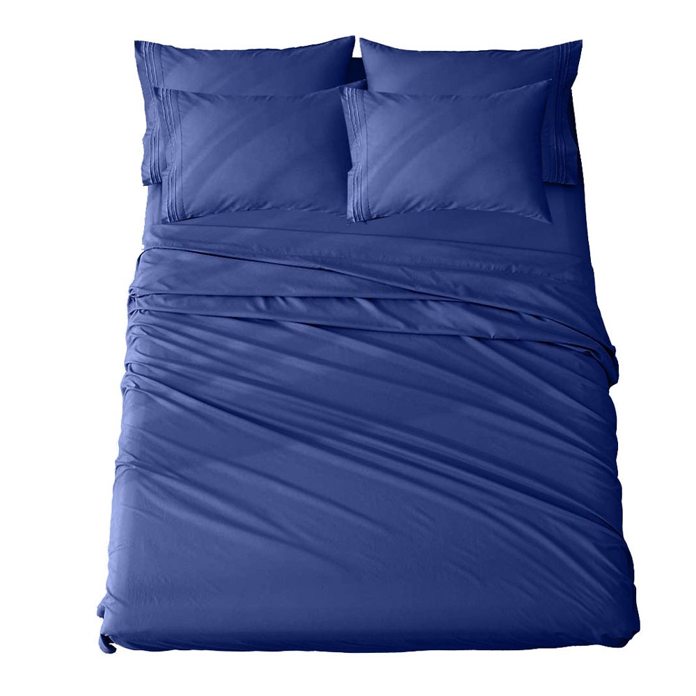 navy blue deep pocket queen sheets