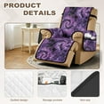 thumbnail image 3 of TSOVTHRID Purple Tie Dye Print Recliner Chair Covers Comfy Chair Cover for Electric Recliner Slipcovers Non Slip Lazy Boy 1 Seat Sofa Cover Furniture Protector with Pocket for Pets Dogs, 3 of 7