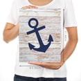 thumbnail image 3 of Andaz Press Nautical Theme Nursery Hanging Wall Art, Rustic Distressed Wood, Anchor, Lighthouse, Whale, 3 of 3