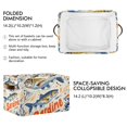 thumbnail image 2 of Yayeee Canvas Storage Basket with Handles for Shelves Fabric Bins Closet Organizer, Blue Sardines Pattern, 2 of 8