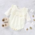 thumbnail image 3 of Baby Bodysuits Clothes Casual Solid Sleeveless Knit Newborn Infant Kids Girls Onesie 0-18m Toddler One Pieces Jumpsuits Outfits, 3 of 5