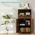 thumbnail image 2 of Walsunny Bathroom Storage Cabinets for Floor with 2 Doors 2 Drawers Freestanding Wooden Shelves Organizer Cupboard for Small Spaces Bathroom Living Room Bedroom Entryway Brown, 2 of 7