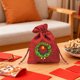 thumbnail image 4 of Bolsas de regalo navideñas de lino | Bolsita navideña con dibujos animados para manzanas y dulces, 4 of 7