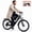 Black, variant on ESKUTE Adult Electric Bike – 70-Mile Range, 1300W Peak Motor, 28MPH, 840Wh Removable Battery, 26" Tires, 7-Speed Adjustable Stem, Step-Over Ebike, Purple