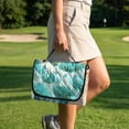 thumbnail image 4 of COEQINE Quilted Golf Cart Seat Cover, Folds Like a Bag with Handle for Easy Carry, Universal Fit 51.2"x30.3" for EZGO Yamaha Club Car 2-Seaters, 4 Pockets, Sea Turtle Beach Starfish, 4 of 8