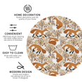 thumbnail image 4 of Disketp Autumn Fox with Brown Plants Funny Coasters,6 Pcs Leather Coasters with Holder, Perfect Housewarming Hostess Gifts,Protect Furniture from Water Marks Scratch and Damage,Round Shape, 4 of 7