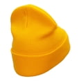 thumbnail image 3 of Soccer Free Kicks Embroidered 12 Inch Long Knitted Beanie - Yellow OSFM, 3 of 5