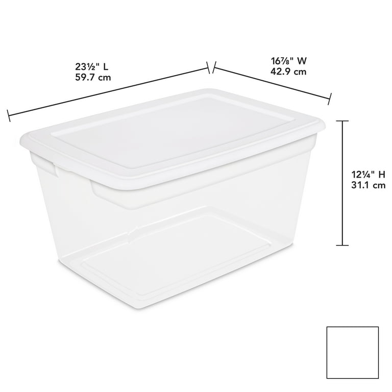  Tuanse 8 Pieces Plastic Storage Bins with Lids White Storage  Box with Handle Stackable Containers with Lids for Organizing White Bins  Small Storage Basket with Lid for Table (14 x