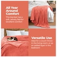 thumbnail image 6 of Superior Super Soft Plush Fleece Blanket 50" x 70", Bed & Couch Blankets, Throw XL, Coral, 6 of 10