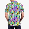 thumbnail image 6 of Wukai Graffiti Pineapples Men’s Polo Shirts,Quick-Dry Athletic Shirt,Classic Fit Shirts-Small, 6 of 8