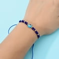 thumbnail image 2 of Devil's Eye Bead Woven Crystal Rice Bead Bracelet Set 12pcs Eye Bead Bracelet, 2 of 3